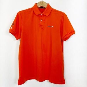 RLX Ralph Lauren Men’s Orange Classic‎ Polo Short Sleeve Shirt Size Large